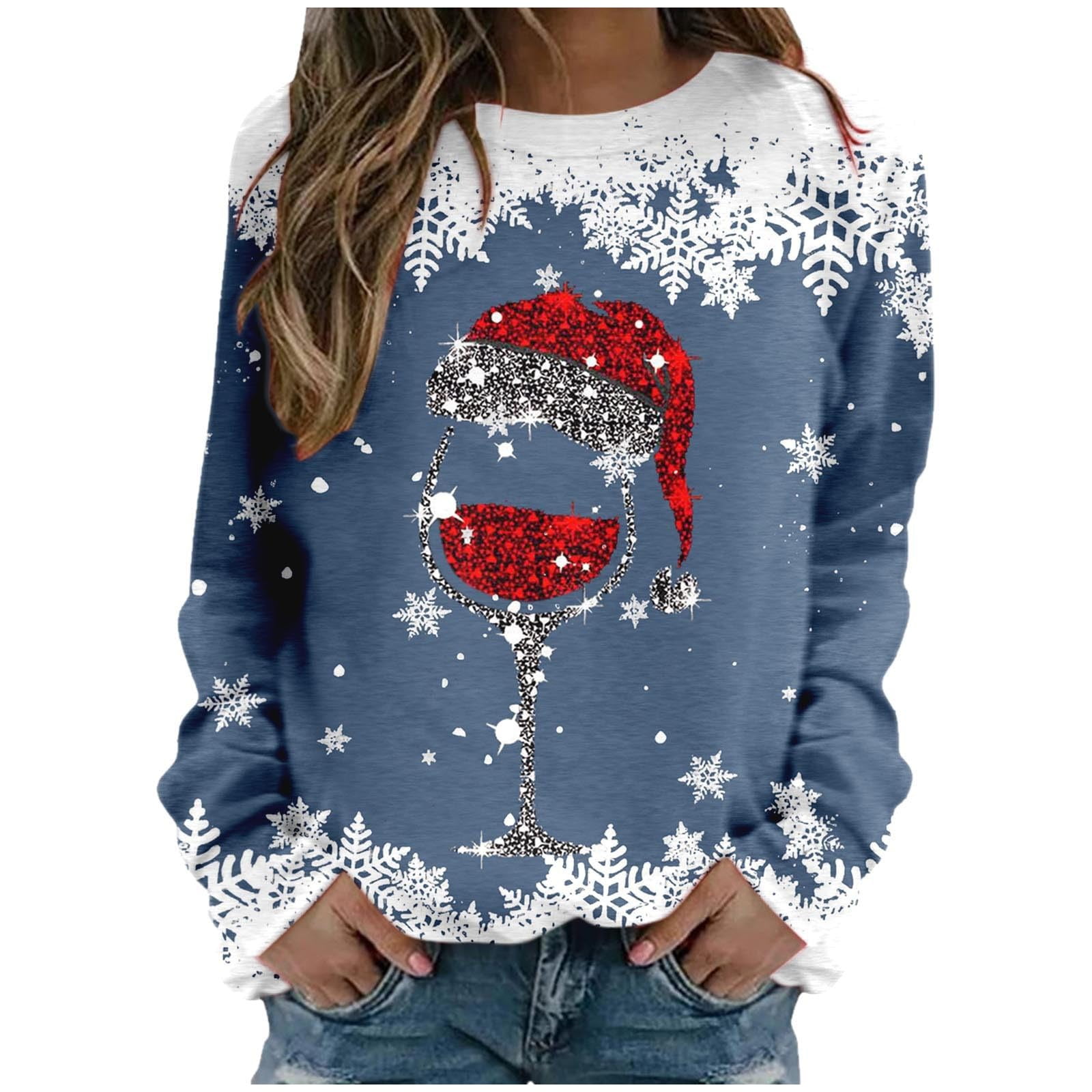 Merry Christmas T-Shirt For Women - Santa's Missing Hat Graphic Long Sleeve Baseball Tee | Grey Plaid