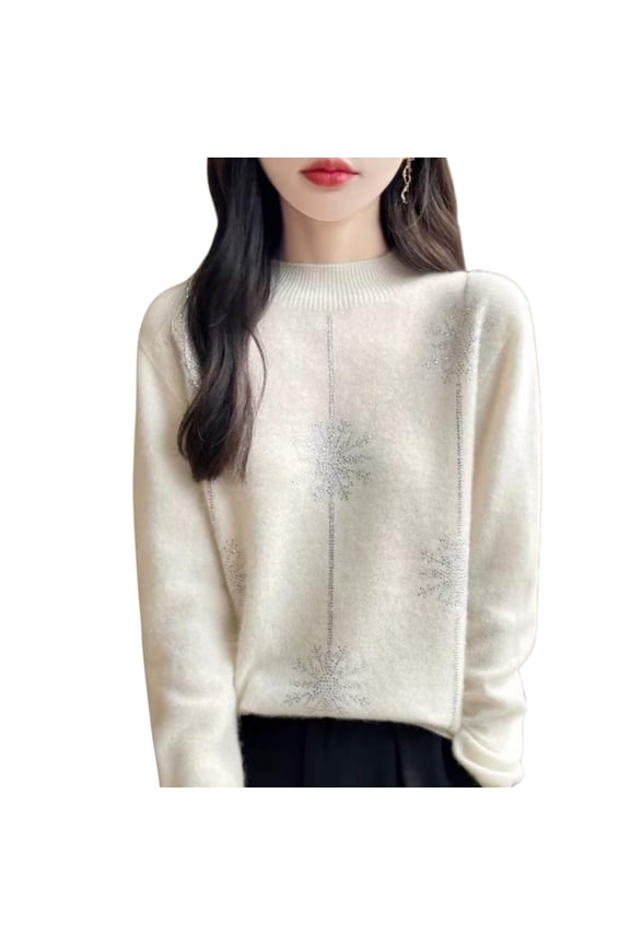 Mock Neck Sweaters for Women Fall Long Sleeve Soft Dressy Casual Pullover Tops Comfy Knit Fall Clothes