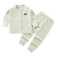 thumbnail image 1 of BLVB Newborn Baby Boy Girl Clothes Striped Long Sleeve Button down Tops Long Pants Set Toddler Infant 2PCS Spring Fall Outfit, 1 of 3