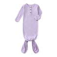 thumbnail image 1 of BLVB Newborn Baby Boys Girls Knotted Gown Soft Stretchy Infant Sleeper Baby Sleep Gown Coming Home Outfit(Purple,0-6 Months), 1 of 3