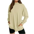 thumbnail image 1 of BLVB Oversized Sweatshirt for Women Trendy Mock Neck Pullover Long Sleeve Tops Casual Fall Clothes with Pockets, 1 of 7