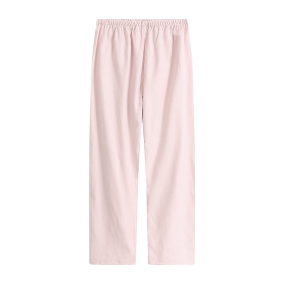 BLVB Pajama Pants for Women Casual Elastic High Waist Wide Leg Pants Solid Color Loose Comfy Lounge Trouser Sleepwear