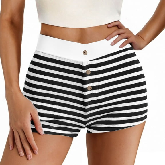 BLVB Pajama Shorts for Women Soft Lounge Sleep Shorts for Women Lightweight High Waist Summer Pj Bottoms