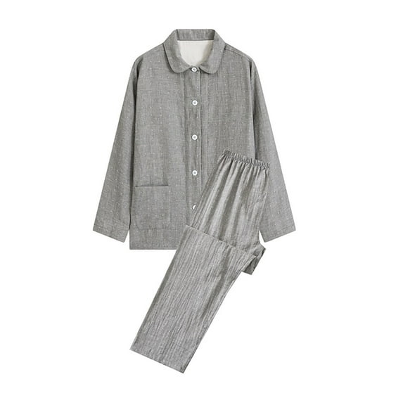 BLVB Pajamas Set Long Sleeve Sleepwear Womens Button Down Nightwear Soft 2 Piece Pj Loungewear Sets with Pockets