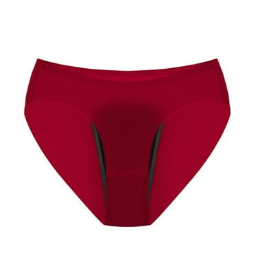 BLVB Period Underwear for Women Seamless Period Bikini Panties Leakproof Underwear Mid Rise Breathable Briefs