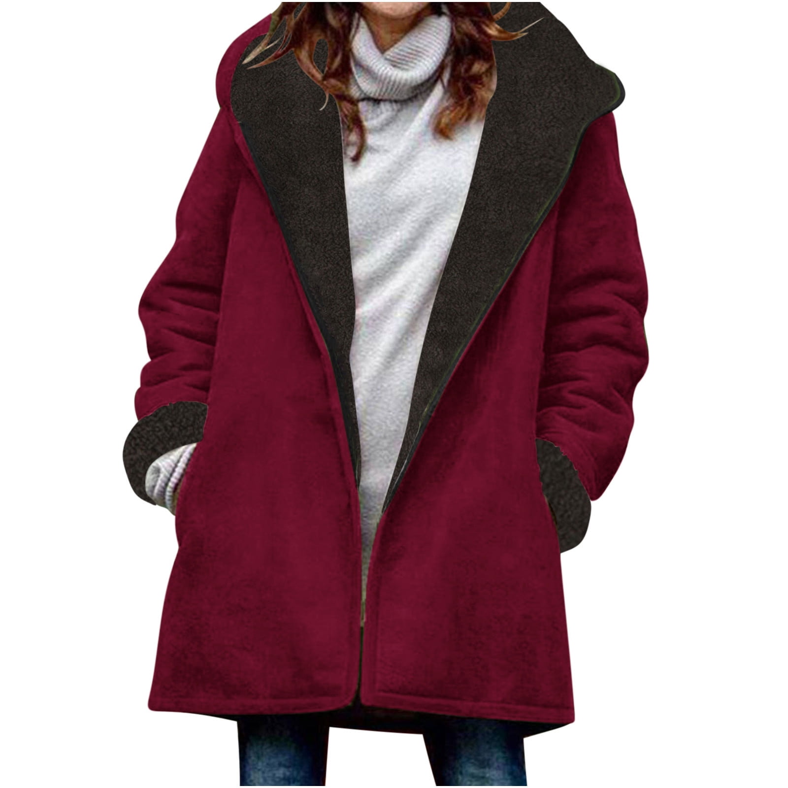 BLVB Plus Size Winter Coats for Women 2023 Warm Fleece Lined Jackets