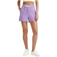 thumbnail image 1 of BLVB Running Shorts for Women Casual High Waisted Ribbed Drawstring Workout Athletic Shorts with Pockets, 1 of 7