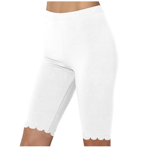 BLVB Scrunch Yoga Shorts for Women Seamless High Waisted Scallope Edge Gym Workout Running Biker Shorts