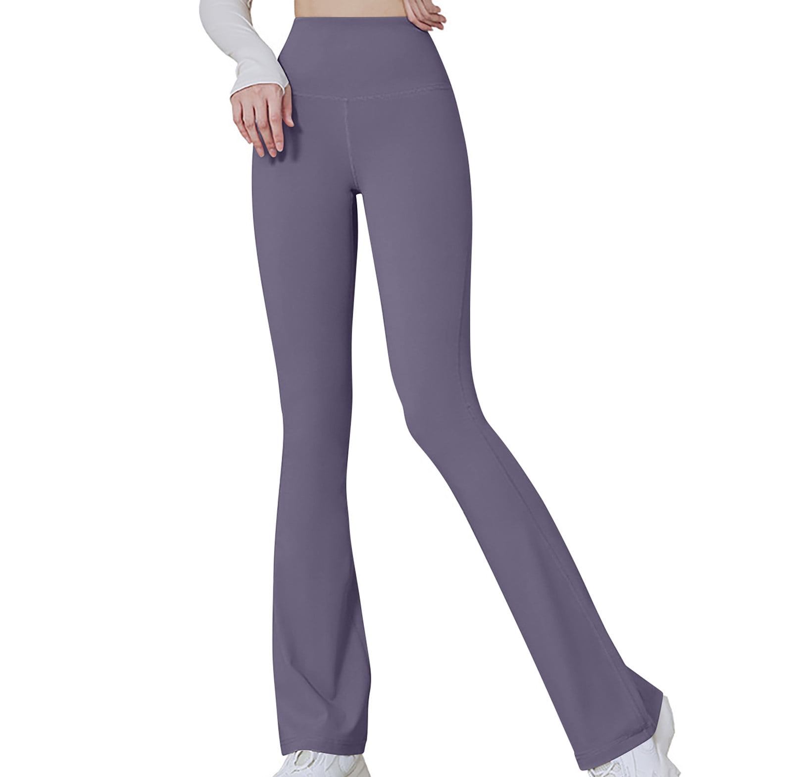 BLVB Seamless Scrunch Flare Leggings for Women Stretch High Waisted