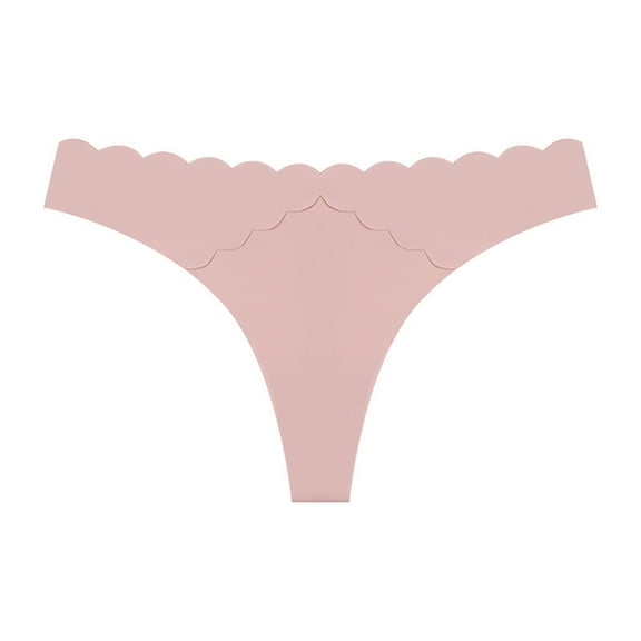 BLVB Seamless Underwear for Women No Show Ice Silk Bikini Briefs Breathable Hipster Wavy Panties for Ladies