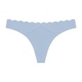 thumbnail image 1 of BLVB Seamless Underwear for Women No Show Ice Silk Bikini Briefs Breathable Hipster Wavy Panties for Ladies, 1 of 3
