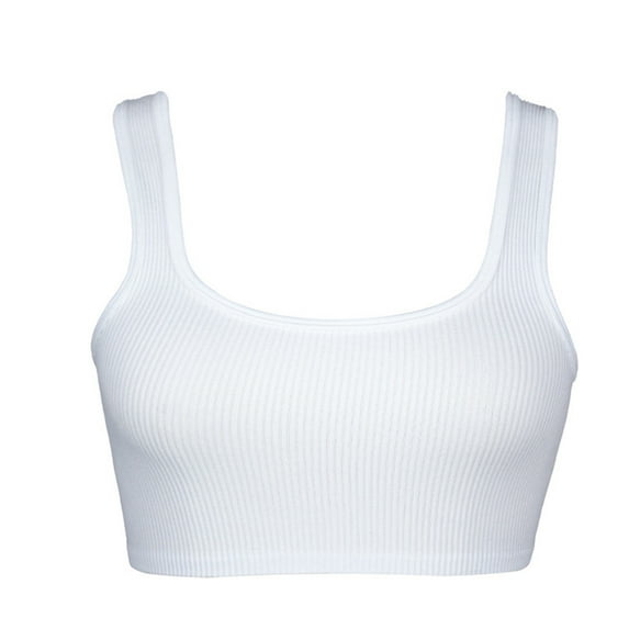 BLVB Seamless Workout Crop Tank Tops for Women Ribbed Sleeveless Gym Yoga Running Athletic Summer Shirts