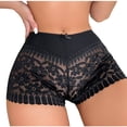 thumbnail image 1 of BLVB Women's Underwear Floral Lace Boyshort Panties High Waist Hipster Full Coverage Boxer Briefs, 1 of 3