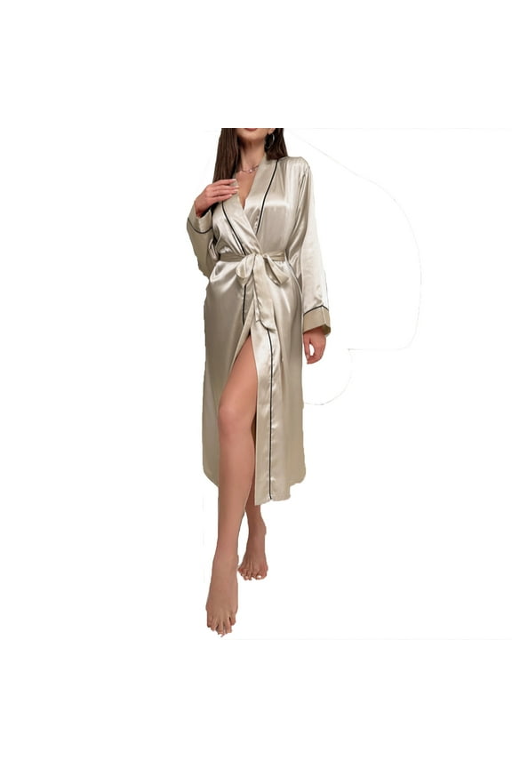 Silk Robes for Women Long Bridesmaid Wedding Party Satin Robes Lightweight Sleepwear Dressing Gown