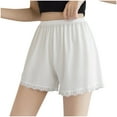 thumbnail image 1 of BLVB Slip Shorts for Women Lace Trim Pettipants Bloomers Split Skirt Culottes Half Slips Under Dresses Shorts for Women, 1 of 7