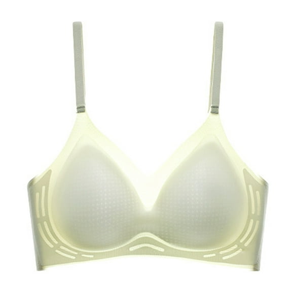 BLVB Smooth Seamless Bra for Women Wire Free Comfortable Wireless Bralette Full Coverage No Underwire Everyday Bras Green