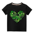 thumbnail image 1 of BLVB St Patricks Day Shirts Toddler Boys Girls Clover Summer T-Shirts Kids Shamrock Tees Green Tops 3-10 Years, 1 of 3