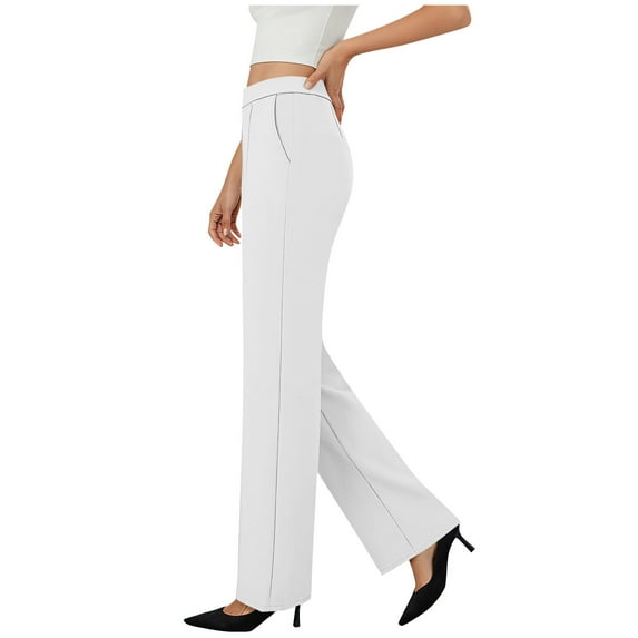 BLVB Stretchy Work Pants High Waisted Slacks for Women Dress Pants Business Casual Office Trousers with Pockets