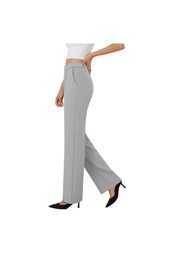 Stretchy Work Pants High Waisted Slacks for Women Dress Pants Business Casual Office Trousers with Pockets