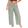 thumbnail image 1 of BLVB Striped Pants for Women High Waisted Plus Size Wide Leg Pajama Pants Trendy Pull on Casual Lounge Pants, 1 of 5