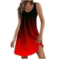 thumbnail image 1 of BLVB Summer Beach Dresses for Women Sleeveless V Neck Casual Tank Dress Loose Vacation Sundress with Pockets, 1 of 6
