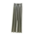 thumbnail image 1 of BLVB Summer Pants for Women Thin High Waisted Wide Leg Pants Casual Loose Solid Color Lounge Trouser, 1 of 3