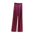 thumbnail image 1 of BLVB Summer Pants for Women Thin High Waisted Wide Leg Pants Casual Loose Solid Color Lounge Trouser, 1 of 3