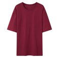 thumbnail image 1 of BLVB Summer Short Sleeve Tshirts for Women Solid Color Crewneck Basic Tees Tops Dressy Casual Workout T Shirts, 1 of 3