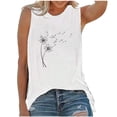 thumbnail image 1 of BLVB Summer Tank Tops for Women Printed Round Neck Sleeveless T-Shirts Casual Loose Going out Blouse Tees, 1 of 5