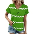 thumbnail image 1 of BLVB Summer Tops for Women Fashion V Neck Short Sleeve T Shirts Dressy Casual Loose Blouses Printed Tunic Tee Tops, 1 of 5