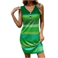 thumbnail image 1 of BLVB Sundresses for Women Summer Casual Loose V Neck Tank Dress Trendy Striped Sleeveless Beach T Shirt Dress, 1 of 6