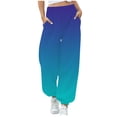 thumbnail image 1 of BLVB Sweat Pants for Womens Casual Baggy Jogger Pants High Waist Loose Sweatpants Athletic Running Workout Trousers Blue 2, 1 of 5