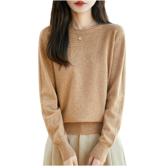 BLVB Sweaters for Women Lightweight Cozy Pullover Tops Long Sleeve Dressy Casual Shirts Crewneck Fashion Clothing Fall Outfits