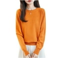 thumbnail image 1 of BLVB Sweaters for Women Lightweight Cozy Pullover Tops Long Sleeve Dressy Casual Shirts Crewneck Fashion Clothing Fall Outfits, 1 of 4