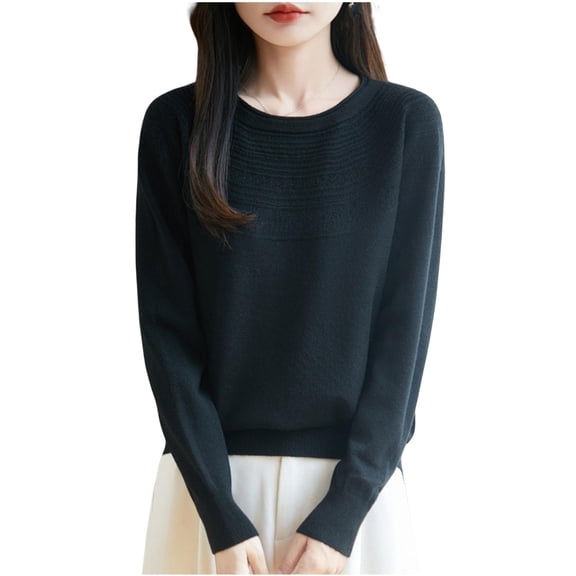 BLVB Sweaters for Women Lightweight Cozy Pullover Tops Long Sleeve Dressy Casual Shirts Crewneck Fashion Clothing Fall Outfits