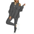 thumbnail image 1 of BLVB Sweatsuits for Women Set 3 Piece Outfits Button up Hoodie Sweatshirt Tank Top Skinny Jogger Leggings Tracksuit, 1 of 6