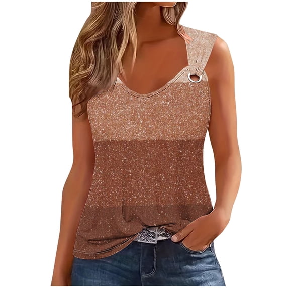 BLVB Tank Tops for Women 2024 V Neck Sleeveless T-Shirts Casual Loose Ladies Going out Dressy Blouse Tee