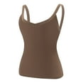 thumbnail image 1 of BLVB Tank Tops for Women Spaghetti Strap Ribbed Camisole Tops Slim Fitted Scoop Neck Soft Basic Cami Layering Shirts, 1 of 7
