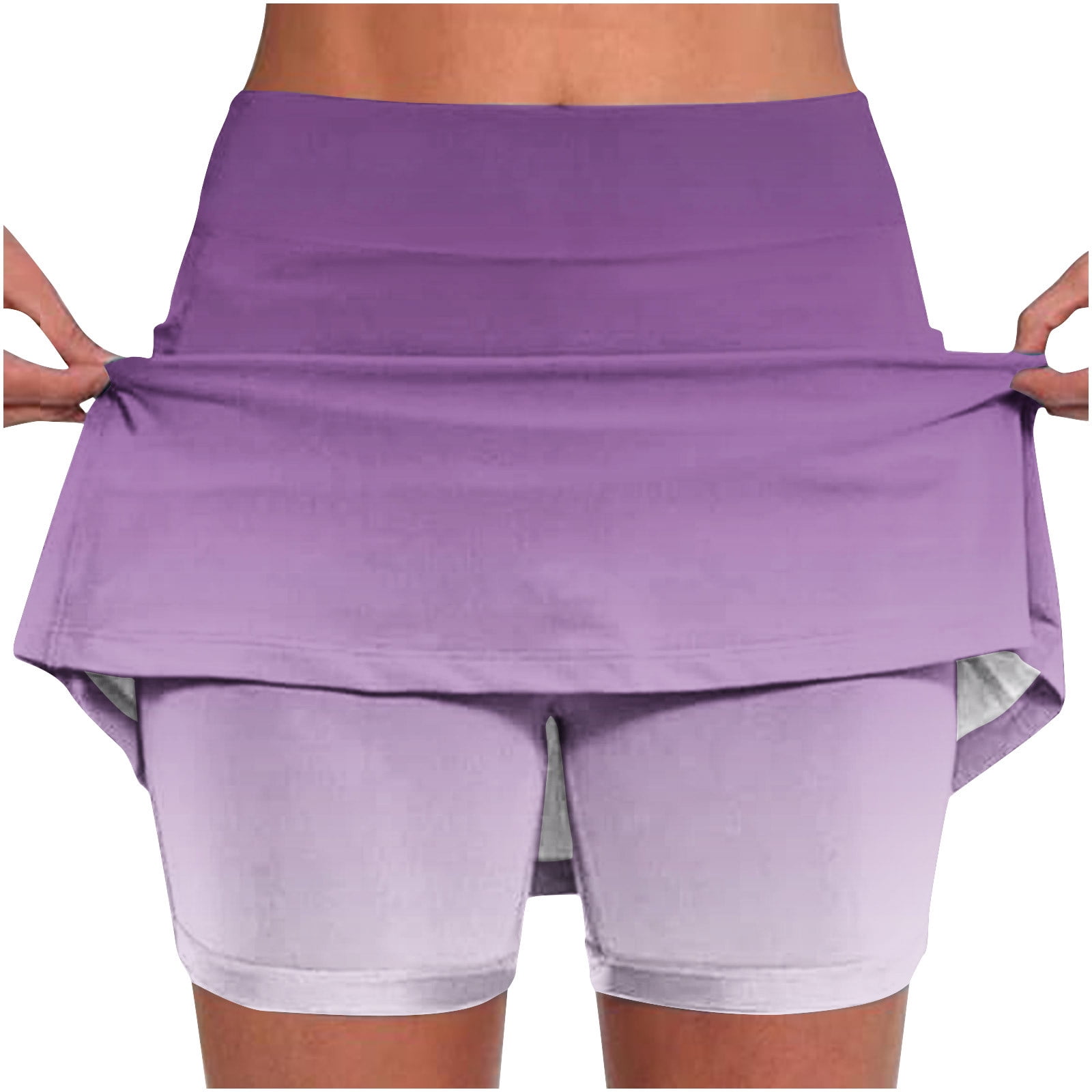Blevonh Women's 2-in-1 Running Shorts With Pockets - Athletic, Yoga, Flower Print, Small