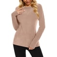 thumbnail image 1 of BLVB Thermal Shirts for Women Long Sleeve Tops Ladies Fleece Lined Undershirt Soft Crewneck Base Layer Tops for Winter Cold Weather, 1 of 8