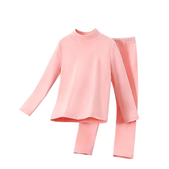 BLVB Thermal Underwear for Kids Long Johns Leggings and Mock Neck Shirt Boy and Girl Unisex Underwear Winter Base Layer