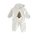thumbnail image 1 of BLVB Toddler Baby Boy Girl Christmas Outfits Long Sleeve Hoodie Sweatshirt Christmas Tree Pant 2PCS Fall Winter Clothes Set, 1 of 6