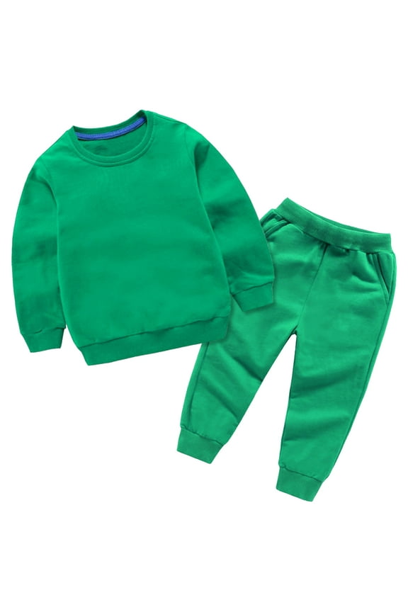 Toddler Baby Boys Girls Clothes Long Sleeve Crewneck Pullover Sweatpants Casual Tracksuits Fall Outfits