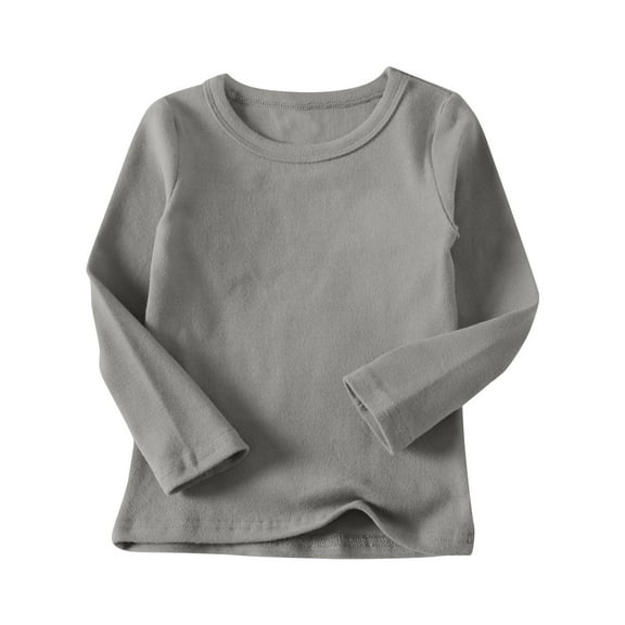 BLVB Toddler Baby Boys Girls Clothes Long Sleeve T-Shirts Kids Soft Cotton Basic Layering Tee Tops Undershirts for 6M-11T