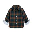 thumbnail image 1 of BLVB Toddler Baby Boys Girls Long Sleeve Button down Shirts Classic Collared Lightweight Jackets Kids Fall Clothes(Multicolor,1-2Years), 1 of 7