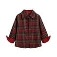 thumbnail image 1 of BLVB Toddler Baby Boys Girls Long Sleeve Button down Shirts Classic Collared Lightweight Jackets Kids Fall Clothes(Wine,0-1Years), 1 of 7