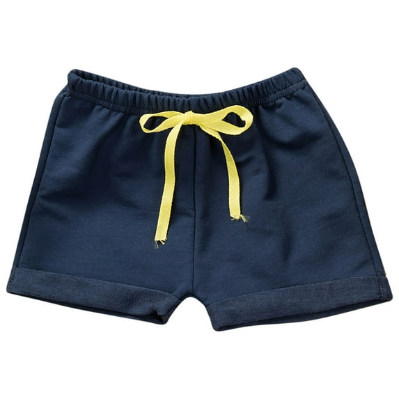 BLVB Toddler Baby Boys Girls Shorts with Drawstring Solid Color Summer Cotton Shorts Pull on Active Jogger Shorts for Kids