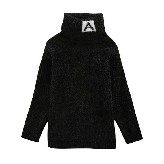 BLVB Toddler Baby Boys Girls Winter Clothes Plush Turtleneck Warm Sweater Tops Fleece Lined Thick Kids Pullover