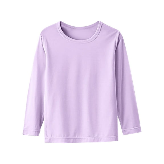 BLVB Toddler Baby Girls Boys Long Sleeve T Shirt Little Kids Fall Crew Neck Tops Casual Basic Tees Layering Shirts 1-15 Years