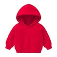 thumbnail image 1 of BLVB Toddler Baby Hoodie Long Sleeve Pullover Hooded Sweatshirt Kids Boy Girl Basic Sports Tops Fall Winter Outfit, 1 of 4